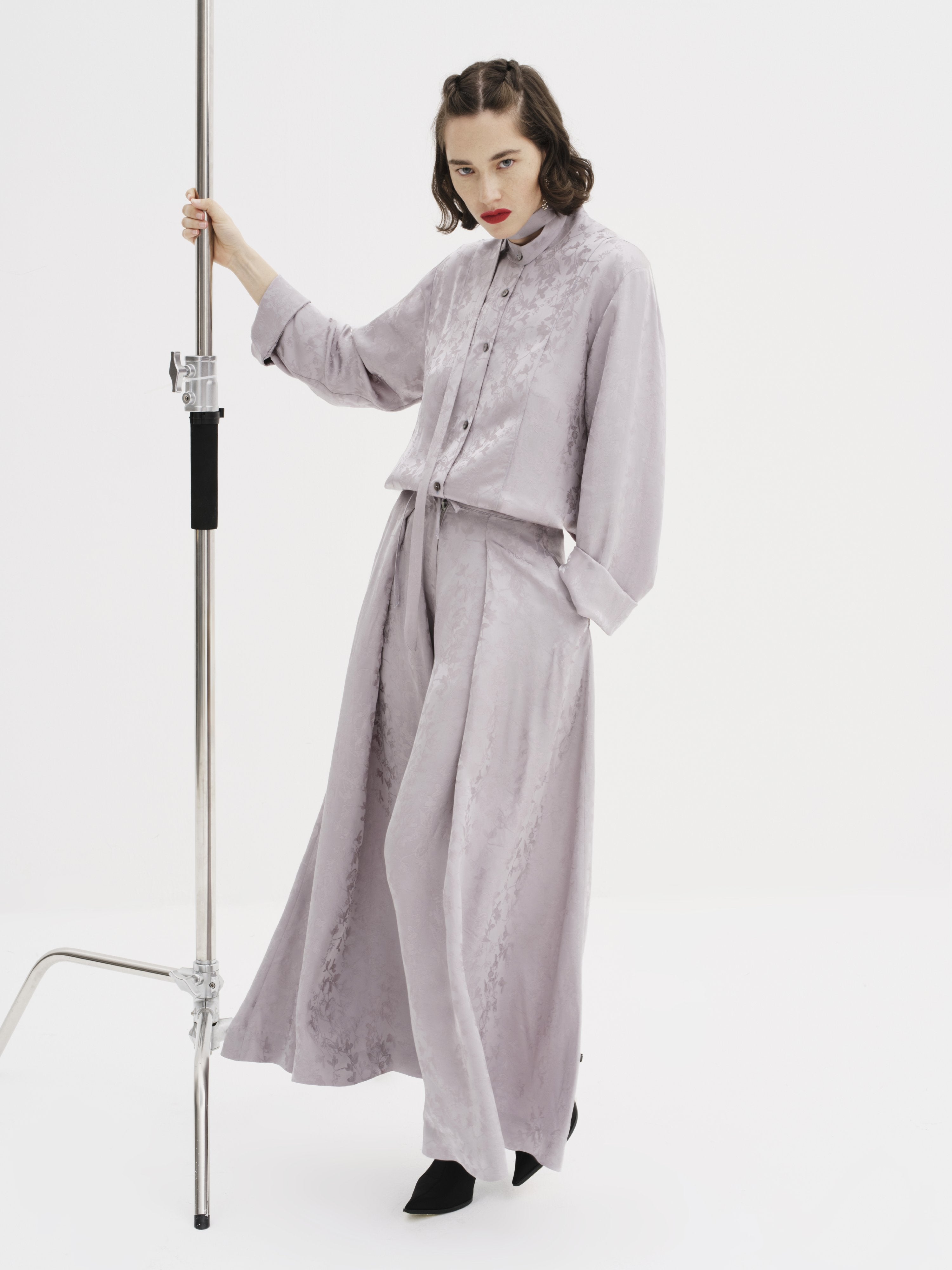 Silk Jacquard Trousers