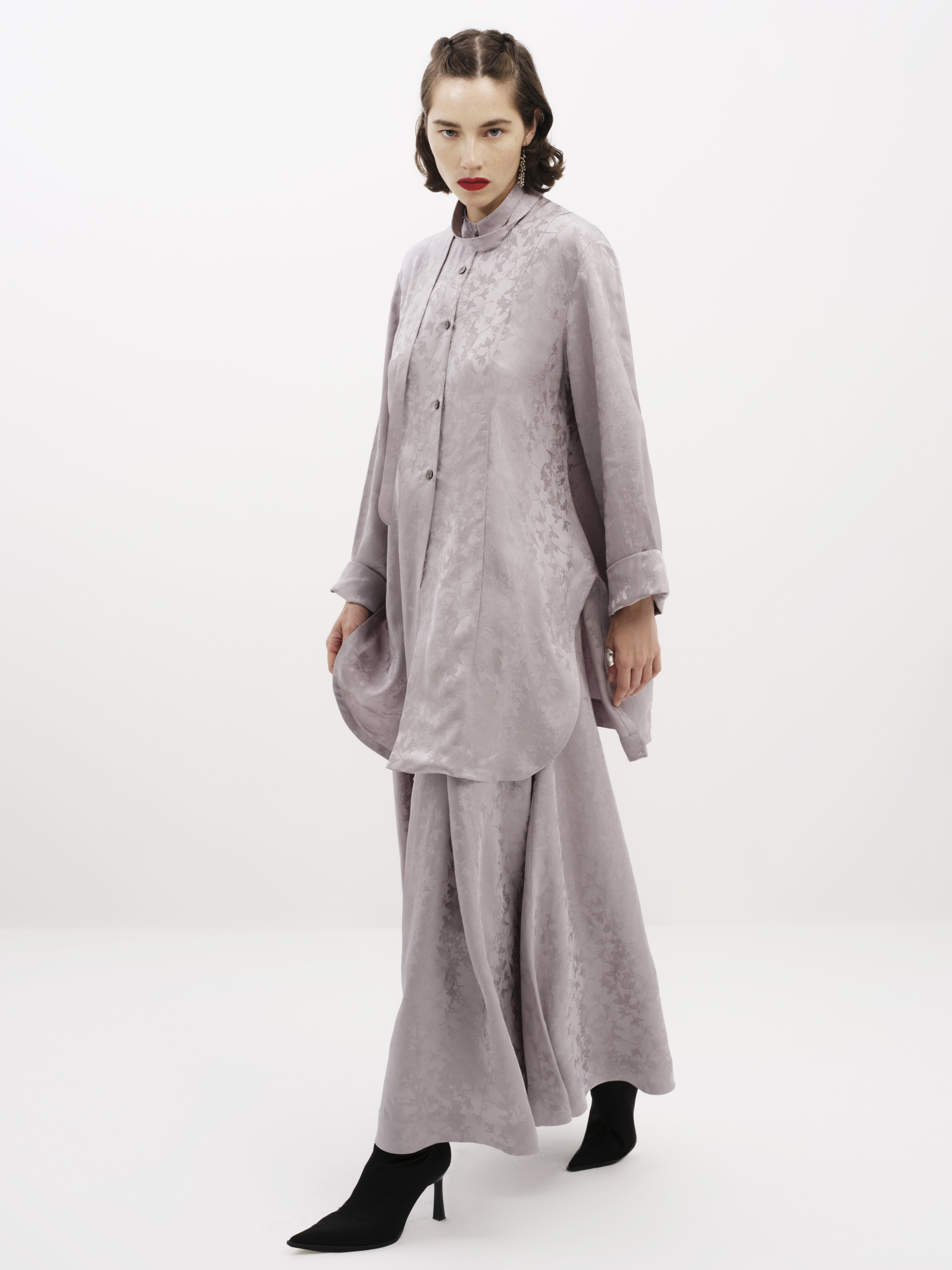 Silk Jacquard Trousers