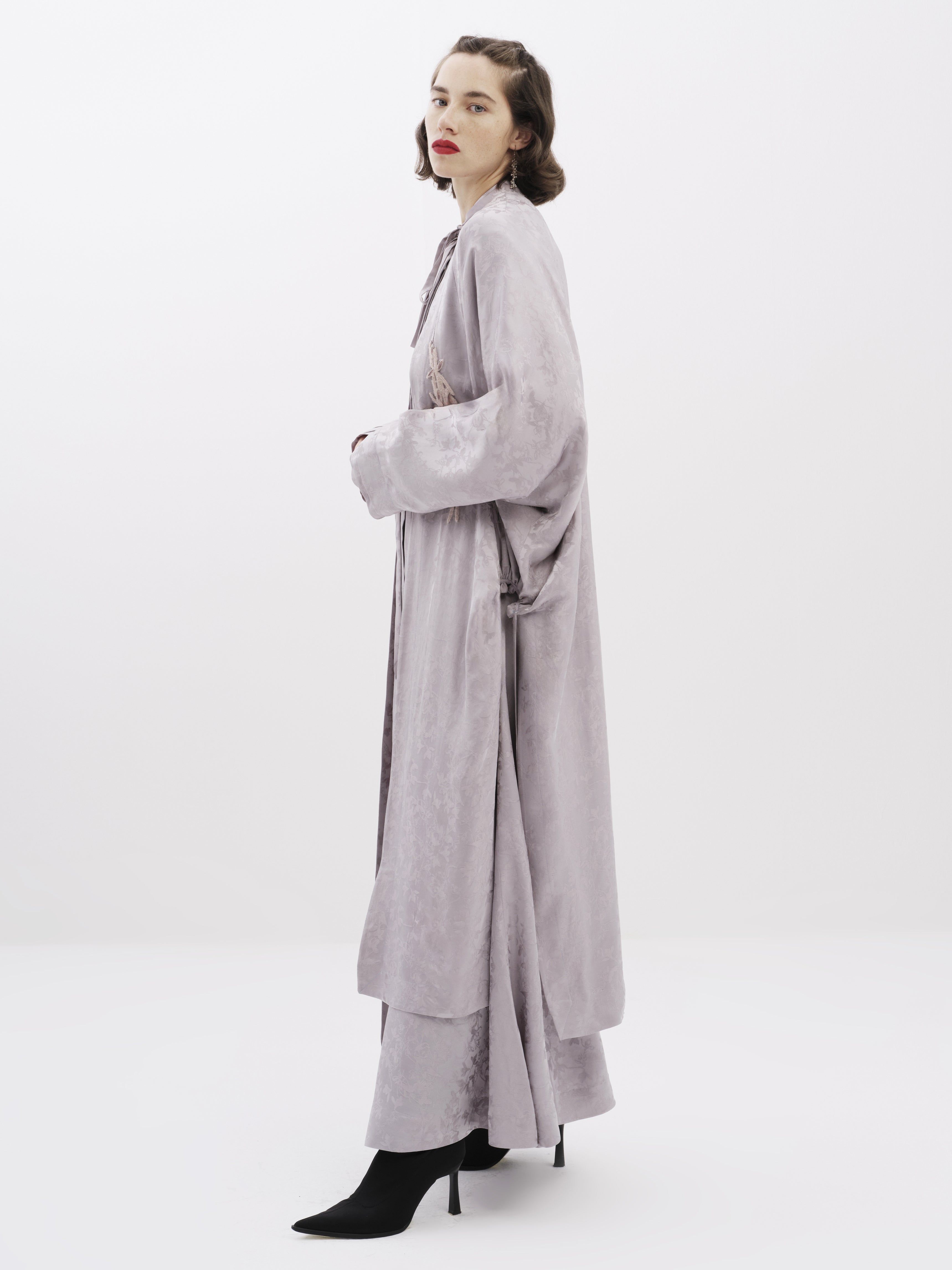 Swarovski Embellished Jacquard Abaya