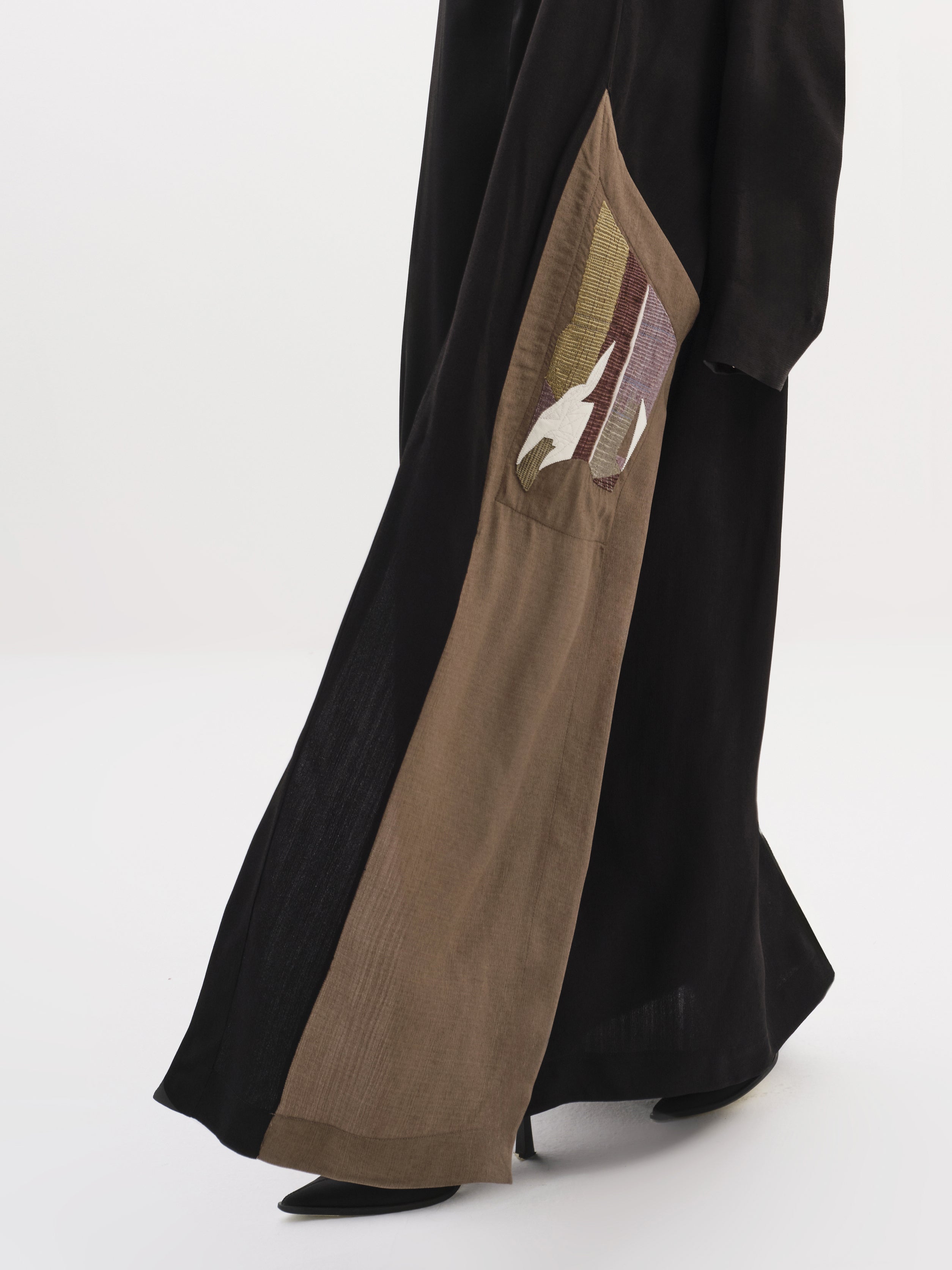 Embroidered Crepe Abaya Co-ord Set