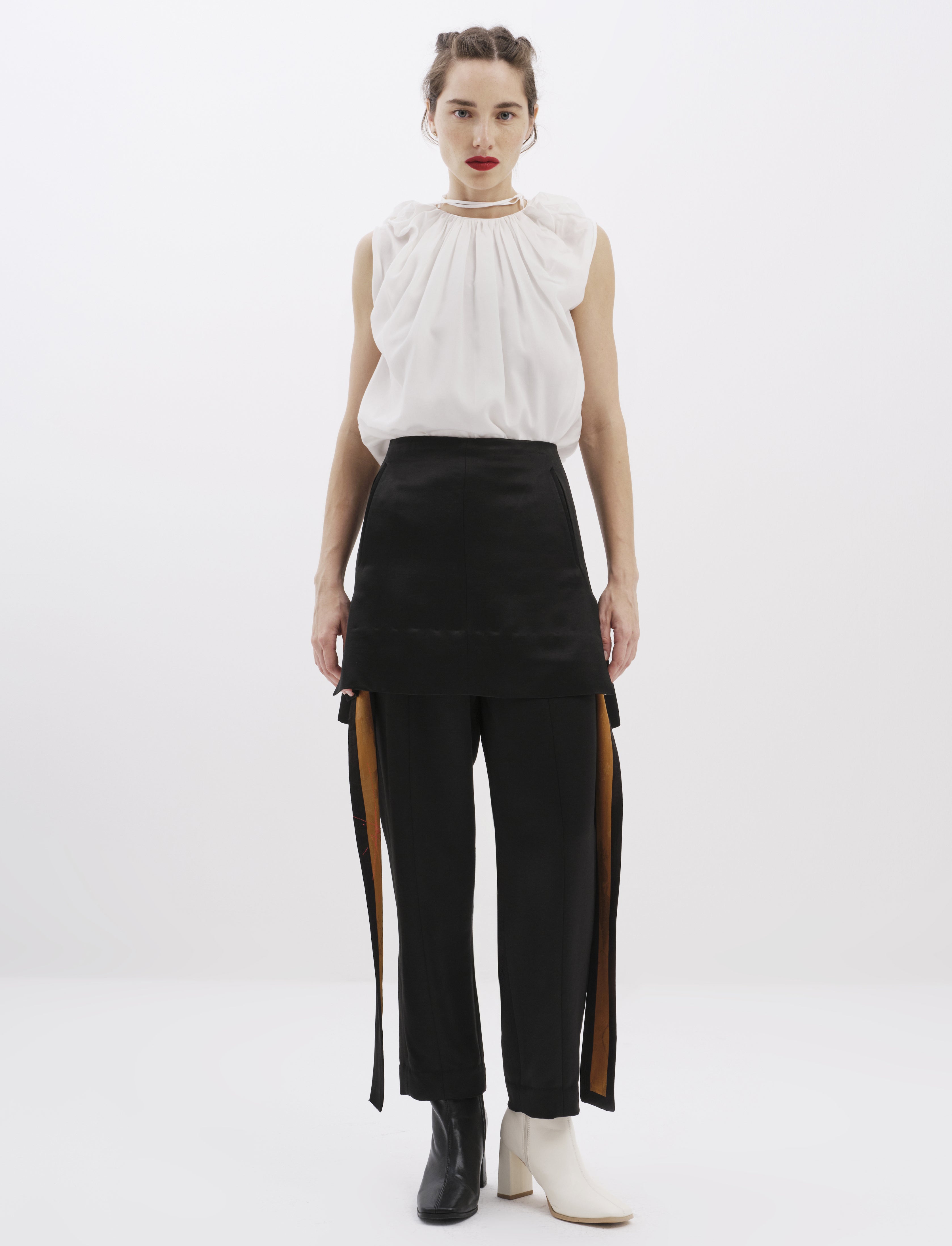 Embroidered Panel Pants