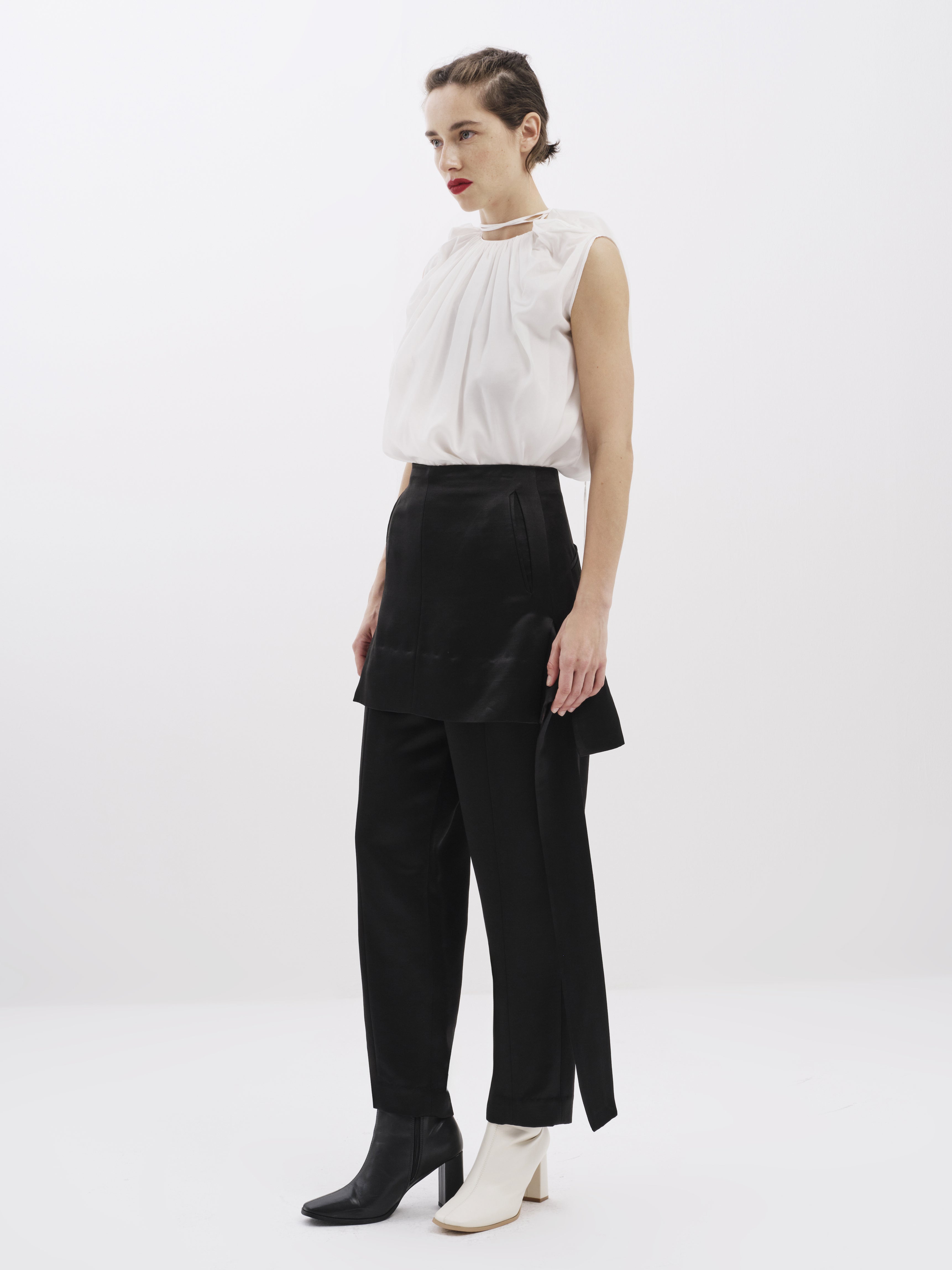 Embroidered Panel Pants
