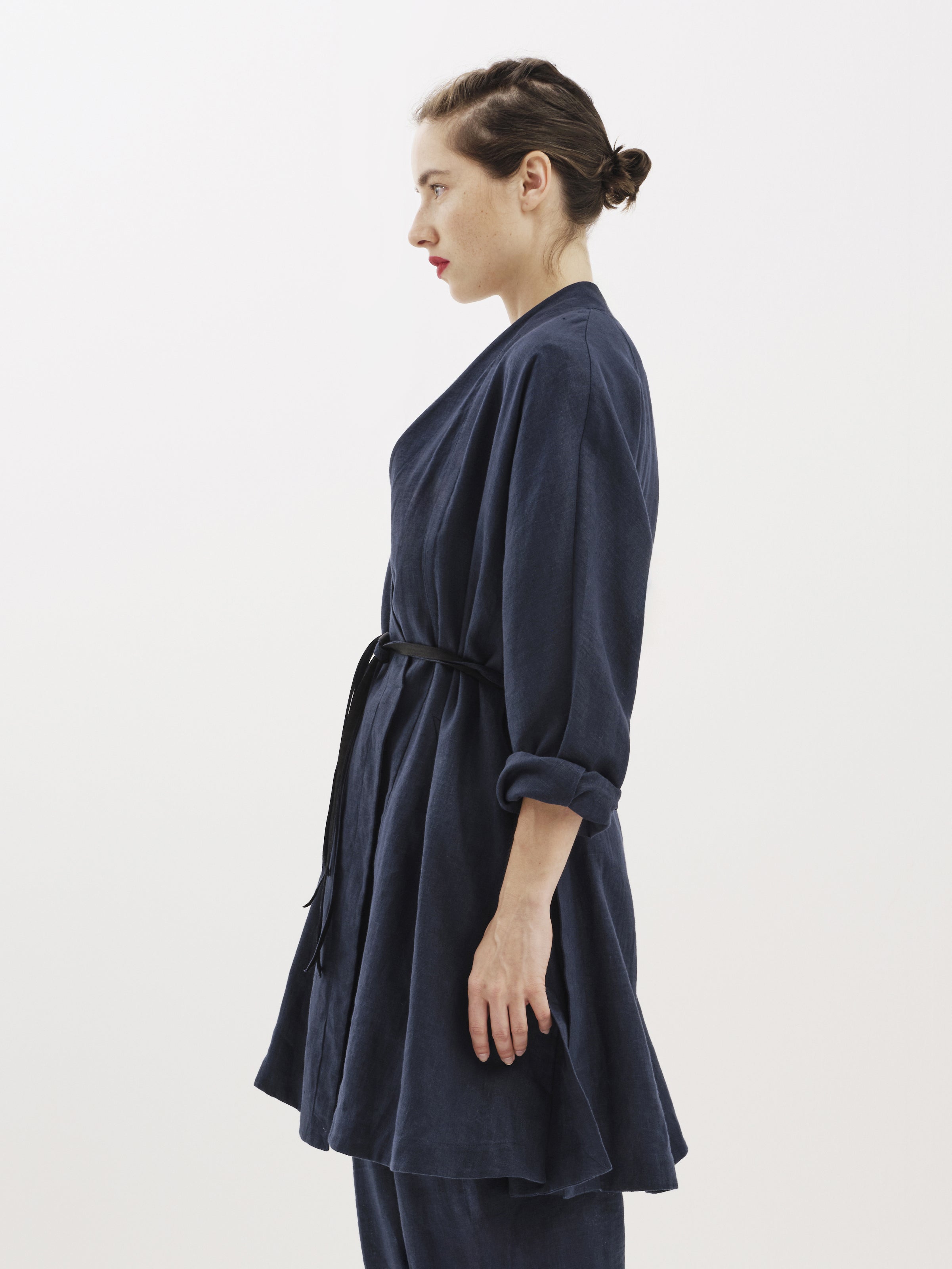 Linen Wrap Top with Belt