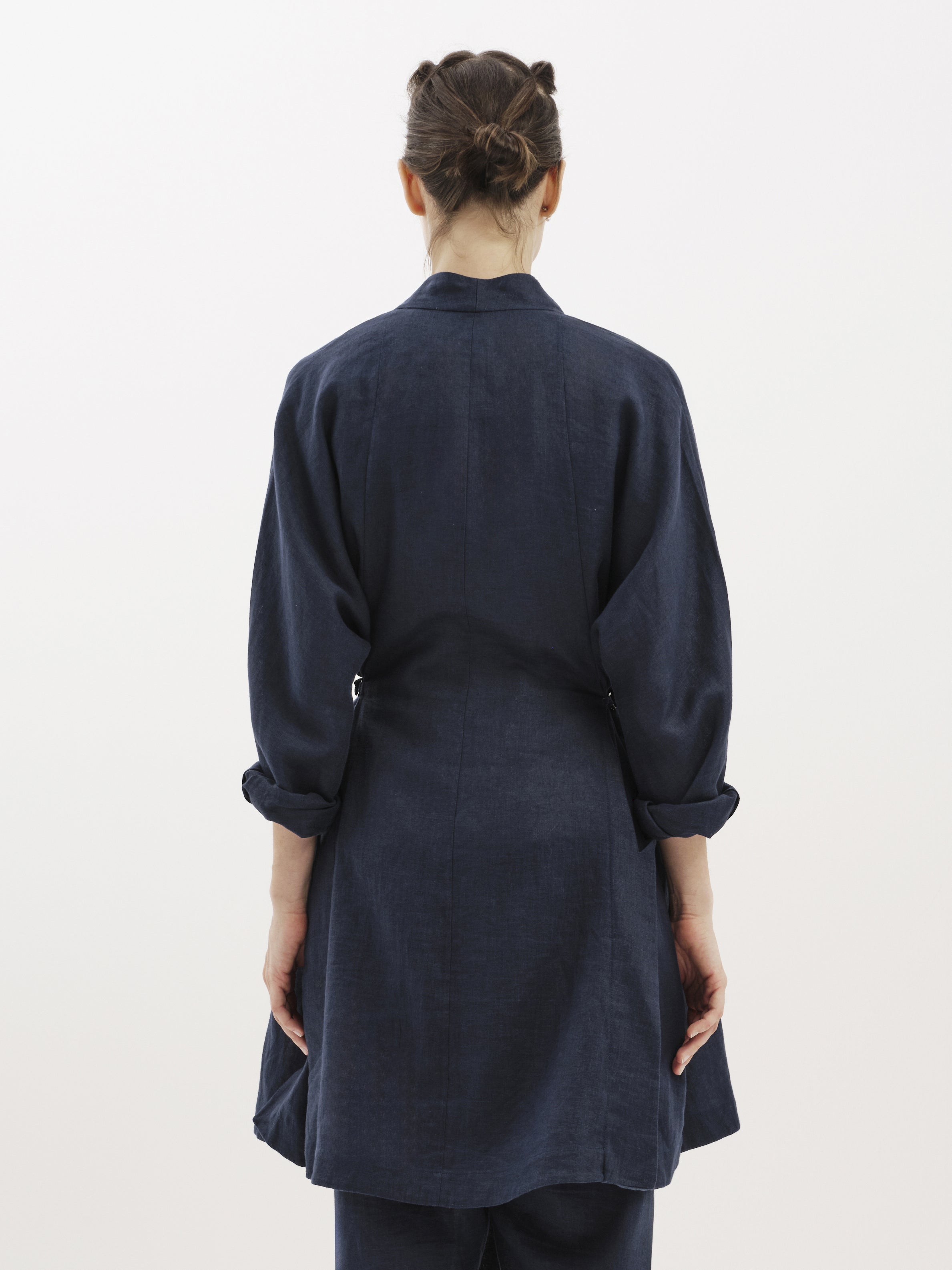 Linen Wrap Top with Belt