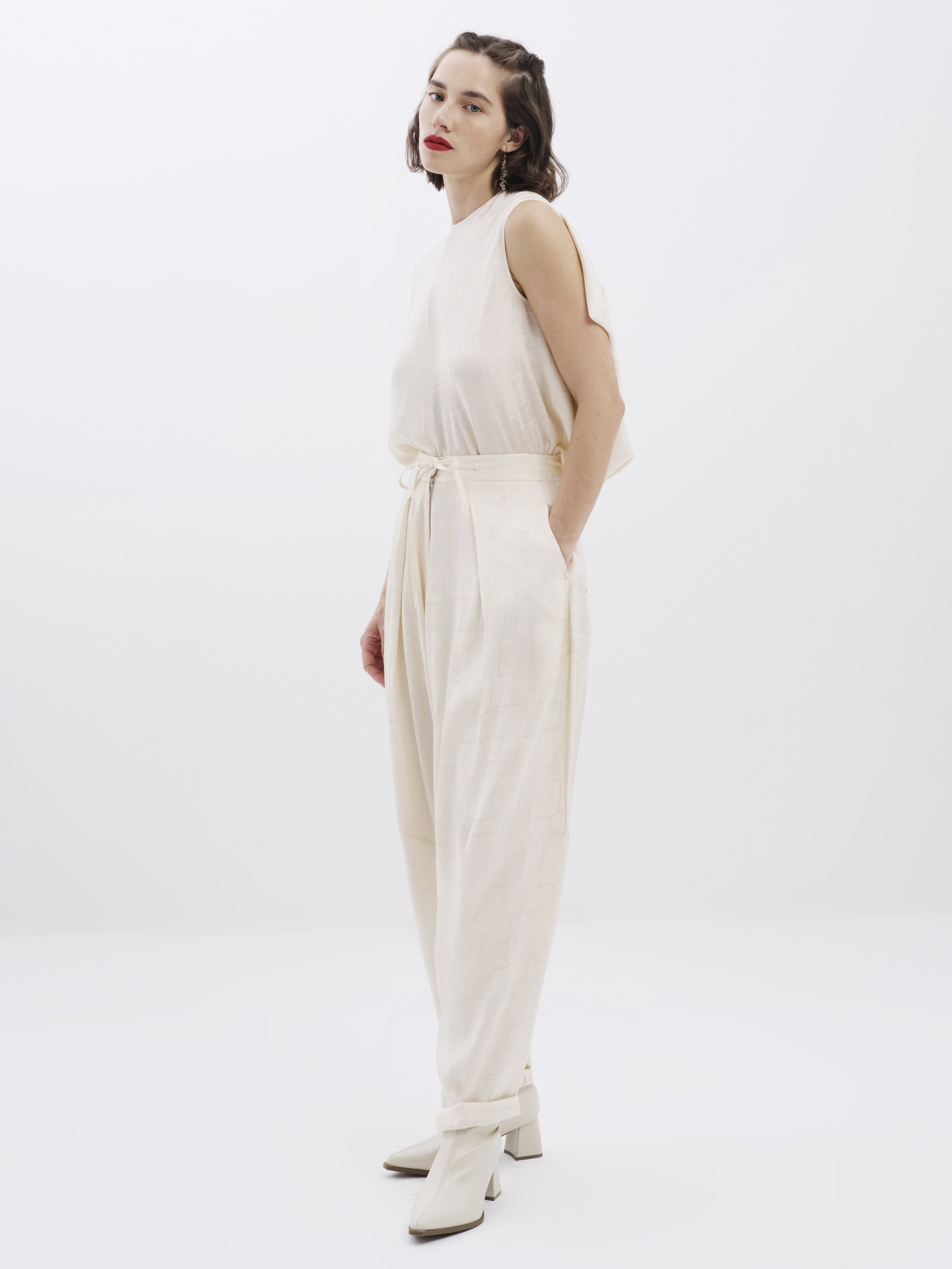 Tencel Linen Narrow Trousers