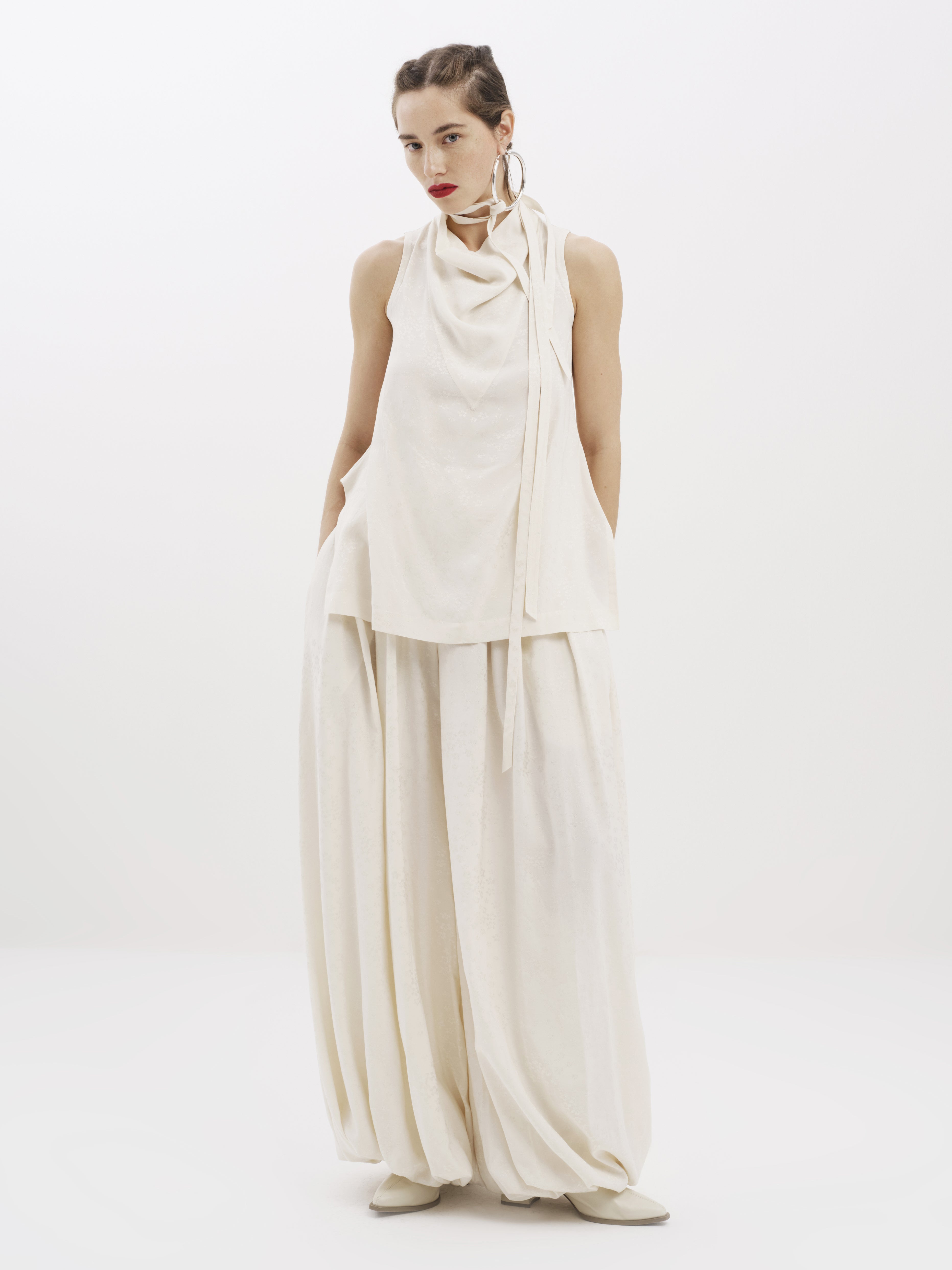Jacquard Top-Pants Set