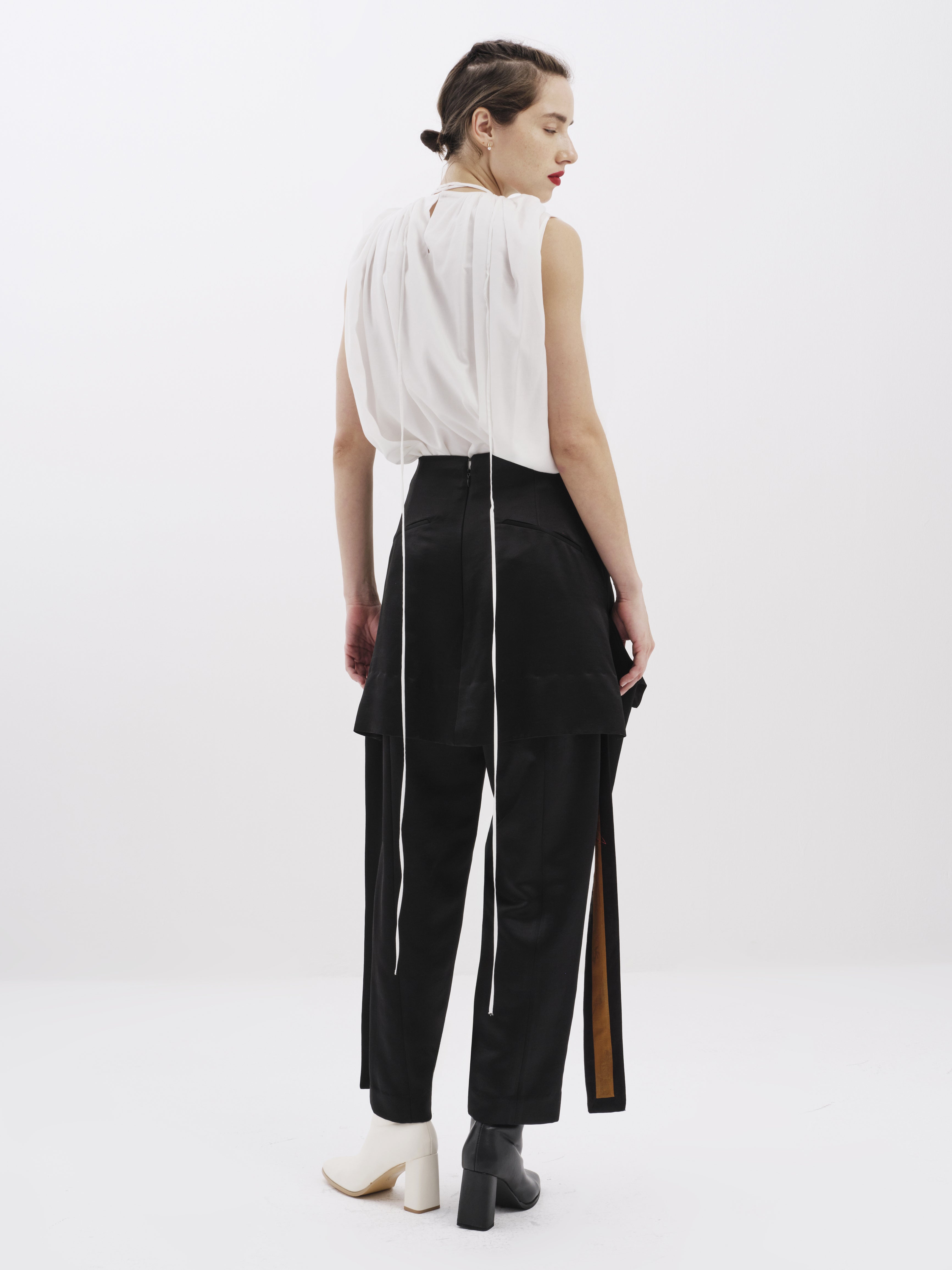 Embroidered Panel Pants